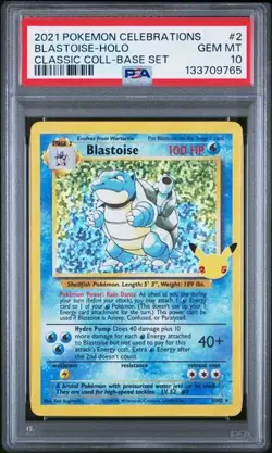 Blastoise - 2/102 PSA 10 Celebrations 25th Anniversary Holo Rare Pokemon GEM MT - Image 1
