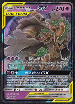 Pokemon Trevenant & Dusknoir GX SM217 Holo Black Star Promo Standard Size - Image 1