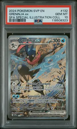 2024 POKEMON SVP EN-SV BLACK STAR PROMO #132 GRENINJA EX PSA 10 - Image 1