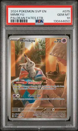 2024 Pokemon SVP Black Star Promo Mimikyu #075 PSA 10 - Image 1