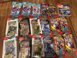 Pokemon TCG - Scarlet & Violet - Sleeved Booster Pack Bundle - Lot of 18 - New - Image 1