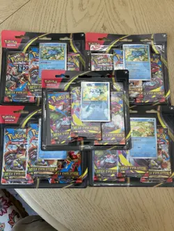 Pokemon TCG Mega Evolution 3 Pack Blister Bundle Brand New Ships Asap Lot of 5 - Image 1