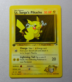?? 2000 Pokemon Gym Heroes | LT SURGE'S PIKACHU #81 1st ED. | Great Condition! - Image 1