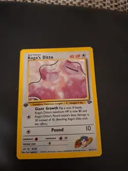 KOGA’S DITTO HOLO - POKEMON 10/132 GYM CHALLENGE 1ST MINT ENGLISH - Image 1