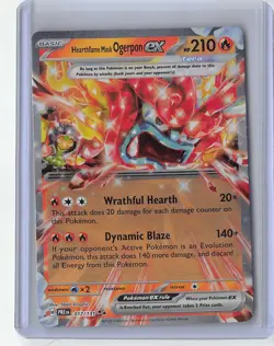 Hearthflame Mask Ogerpon ex 17/131 Double Rare Prismatic Evolutions Pokemon NM - Image 1