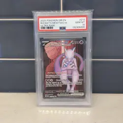 PSA 10 TEAM ROCKET'S MEWTWO EX 213/182 ULTRA RARE DESTINED RIVALS POKEMON - Image 1