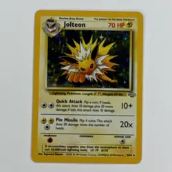 Pokemon TCG Jolteon Jungle Holo Card 4/64 Unlimited Rare, LP - Image 1