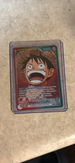 Monkey D. Luffy Trading Card One Piece TCG OP13-001 Leader Parallel NM - Image 1