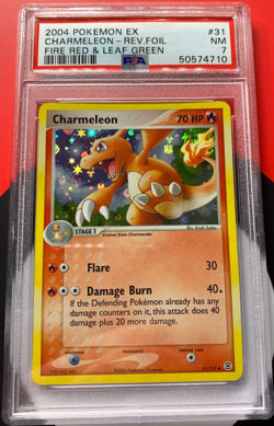 Charmeleon 31/112 Firered & Leafgreen Reverse Holo 2004 Pokemon Card PSA 7 NM - Image 1
