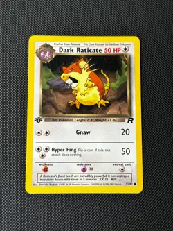 Dark Raticate 51/82 1st Edition Pokemon Card Team Rocket Common WOTC NM - Image 1