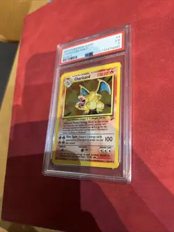 WOTC 2000 Pokemon Base Set 2 Charizard Holo Card PSA 5 Excellent 4/130 - Image 3