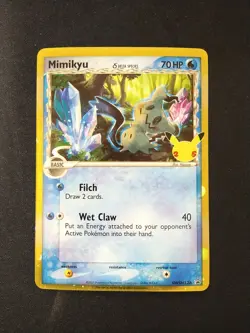 Pokemon Card TCG Mimikyu Delta Species SWSH136 Black Star Promo Celebrations - Image 1