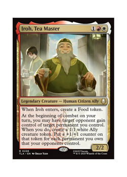 Magic the Gathering MTG TLA Iroh, Tea Master 228 Regular Near Mint - Image 1