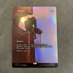 Ponder #0013 Borderless -Foil- MTG Spider-Man NM/M MAR - Image 1