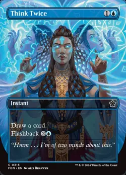 1x Think Twice (SHOWCASE FOIL) - NM - See Pic for Set - SPARROW MAGIC - Image 1