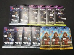 Magic the Gathering Sleeved Booster Pack Lot Of 13 Aetherdrift Tarkir EoE - Image 1