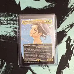 MTG Yuna, Grand Summoner NM EN Borderless Foil PROMO 0001 FINAL FANTASY EDH - Image 1