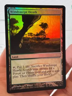 1X JUDGE FOIL Windswept Heath NM MTG Magic G09 2009 Fetch Land Modern Commander - Image 1