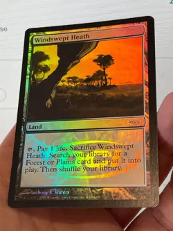 1X JUDGE FOIL Windswept Heath NM MTG Magic G09 2009 Fetch Land Modern Commander - Image 2