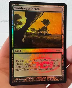 1X JUDGE FOIL Windswept Heath NM MTG Magic G09 2009 Fetch Land Modern Commander - Image 3