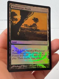 1X JUDGE FOIL Windswept Heath NM MTG Magic G09 2009 Fetch Land Modern Commander - Image 4