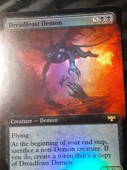 Dreadfeast Demon Extended Art FOIL , Innistrad CV , LP , MTG , FREE SHIPPING - Image 4