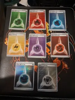 Pokemon Complete Holo Energy Set SVE 017-024 From Black Bolt & White Flare X8 - Image 1