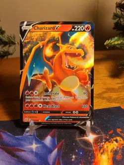 Pokemon TCG Charizard v Brilliant Stars Holo Ultra Rare Card 017/172 - Image 1