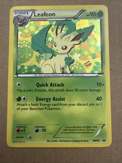 Pokemon Leafeon BW87 Holo Card Black White Promos, LP Condition - Image 1
