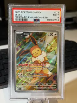 Pokemon 2025 SVP EN-SV Black Star Promo Prismatic Evolutions ETB 173 Eevee PSA 9 - Image 5