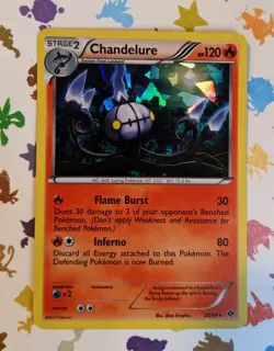 Pokemon TCG Chandelure 20/99 Next Destinies *Cracked Ice* Holo English 2012 - Image 1