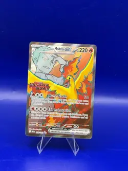 Team Rocket’s Moltres Ex 208/182 - Destined Rivals Pokemon Full Art - NM STAMPED - Image 1