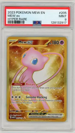 2023 POKEMON MEW EN-151 HYPER RARE #205 MEW EX PSA 9 - Image 1
