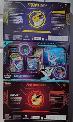 Pokemon Eeveelution Vmax Premium Collection Set of 3 Jolteon Flareon Vaporeon - Image 1