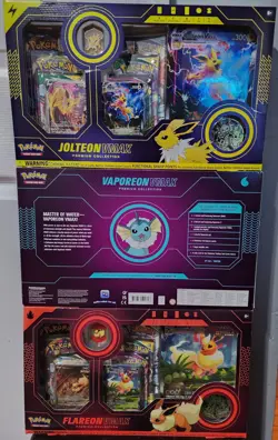 Pokemon Eeveelution Vmax Premium Collection Set of 3 Jolteon Flareon Vaporeon - Image 2