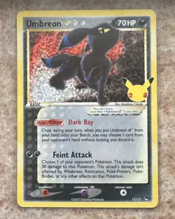 Pokemon Celebrations Umbreon Gold Star #17/17 Classic Collection - Image 1
