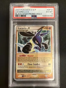 Pokemon TCG Lucario LV.X Black Star Promotional Holo PSA 6 - Image 1