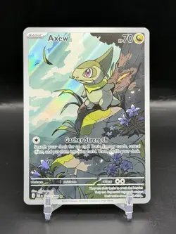 Axew Illustration Rare Pokemon SV: Black Bolt 145/086 NM+ IR - Image 1