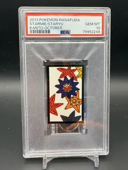 2013 POKEMON HANAFUDA KANTO OCTOBER STARMIE/STARYU PSA 10 - Image 1