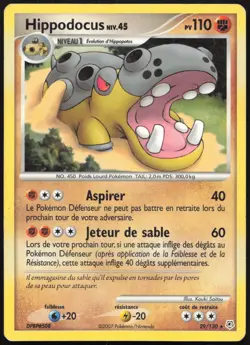 Carte Pokemon Hippodocus 29/130 Diamant et Perle Francais - Image 1
