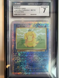 🔥 CGC 7 - Psyduck 88/110 Legendary Collection Reverse Holo Pokemon - Image 1