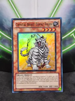 Yugioh Crystal Beast Topaz Tiger RYMP-EN043 Super Rare 1st Edition NM - Image 1