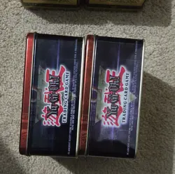 YUGIOH YUGI SUMMONED SKULL AND DARK MAGICIAN COLLECTORS TINS (EMPTY TINS ONLY) - Image 5