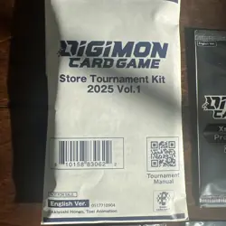 DIGIMON CARD GAME STORE TOURNAMENT KIT 2025 Vol 1 NEW & SEALED ENGLISH & Promos - Image 2