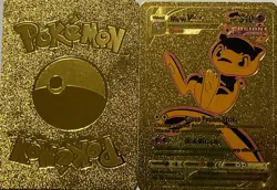 Rare Pokemon Gold Foil Mew Collectible Trading Card - Image 1