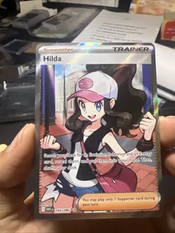 Hilda 164/086 Full Art Ultra Rare White Flare Holo Pokemon TCG Card - Image 1