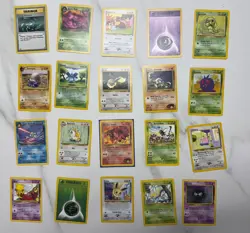 Lot of 20 Pokemon Cards Base Set including Brock's Vulpix 37/132 - Image 1