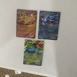 SET 3 ex Cards Venusaur Charizard Blastoise Korean SV2a Special Deck Set NM - Image 1