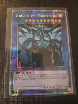 EGYPTIAN GOD CARDS OBELISK SLIFER RA LC01 Quarter Century Secret Rare Yugioh TCG - Image 4