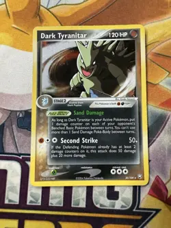 Pokemon TCG Dark Tyranitar EX Team Rocket Returns 20/109 holo rare 2004 MP - Image 1